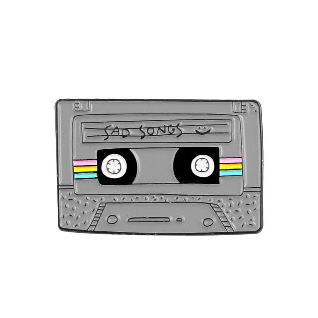 Pins Vintage années 80 - Pins Cassette audio reto 80'S